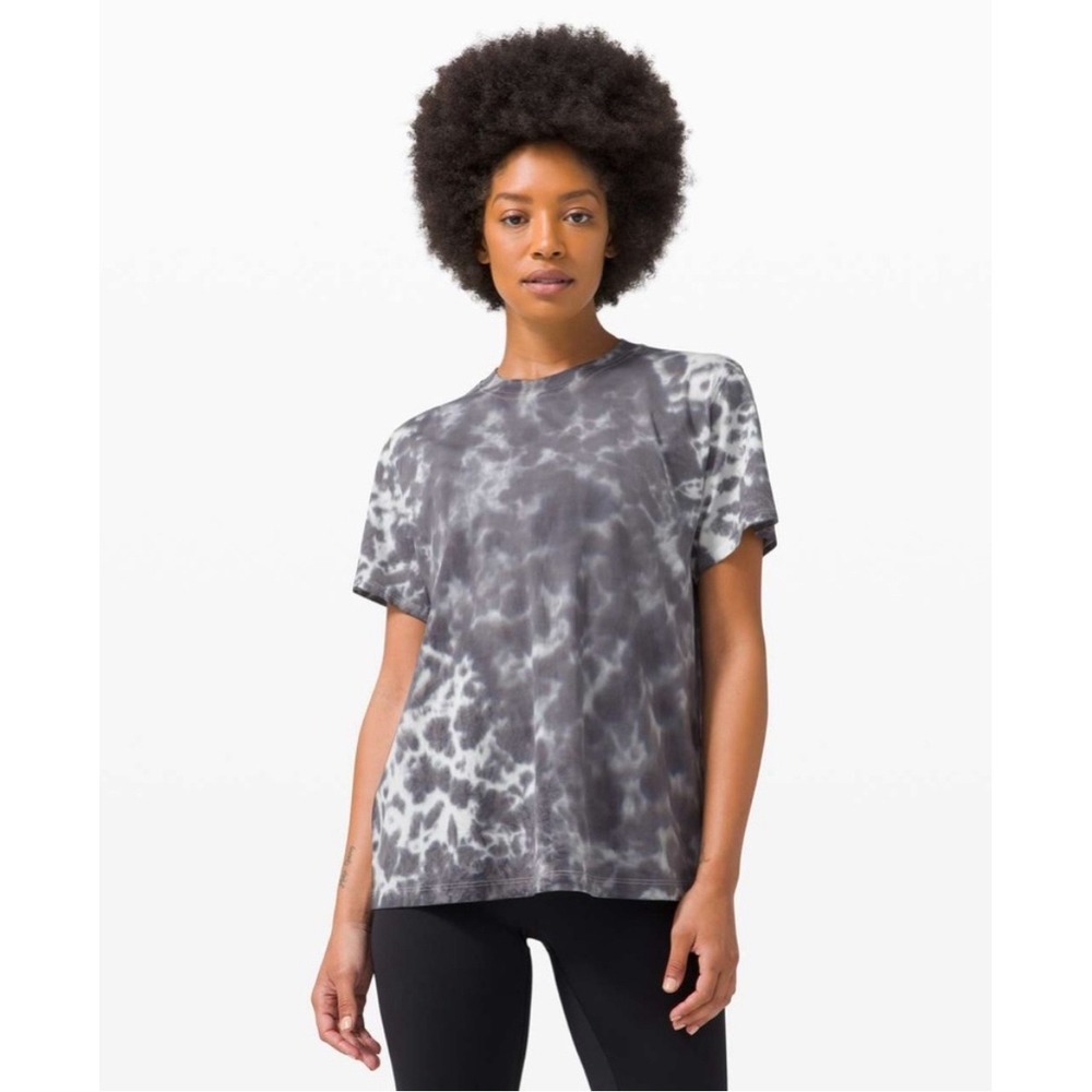 Lululemon All Yours One of a Kind Marmoleado Tie‎ Dye Graphite Grey Tee